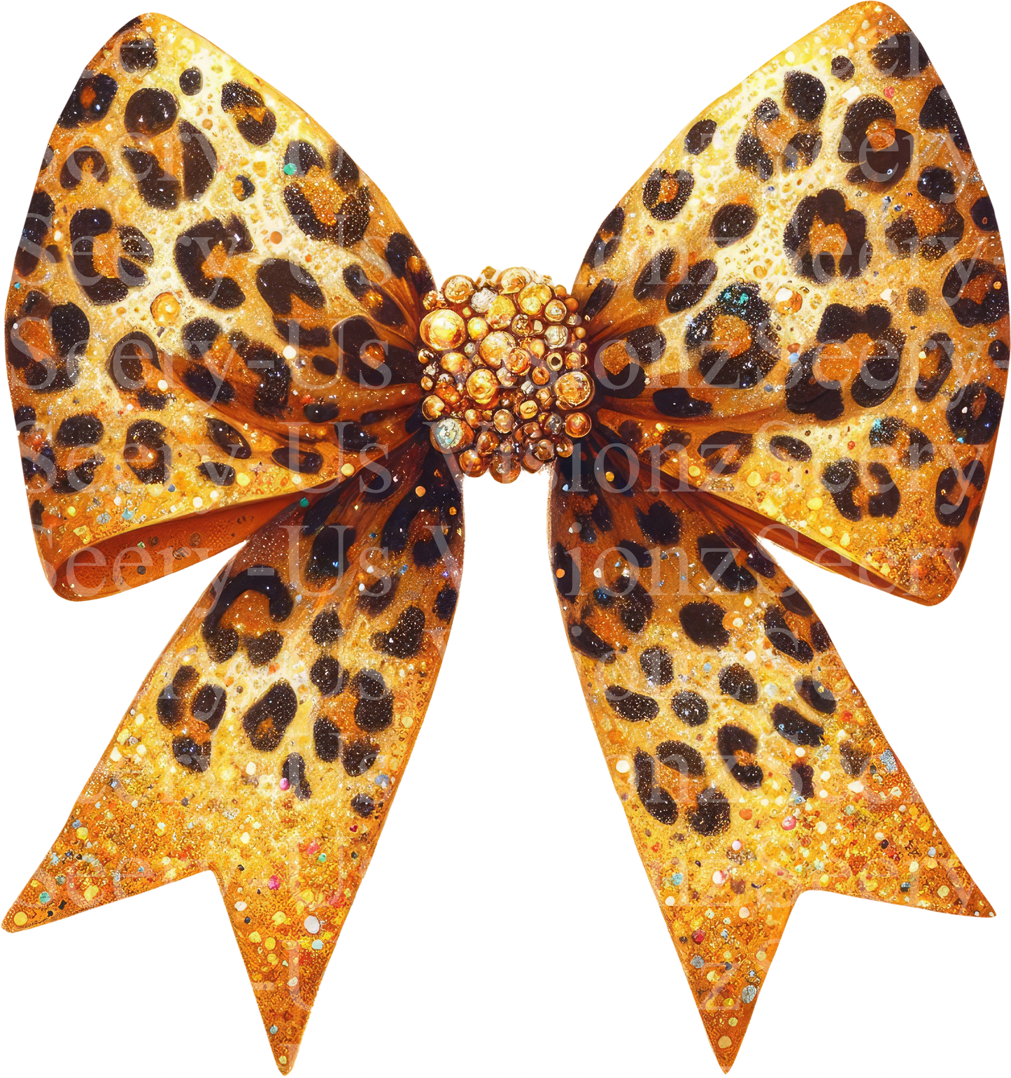 Cheetah Bow #10 w/ ~2" Acrylic Blank