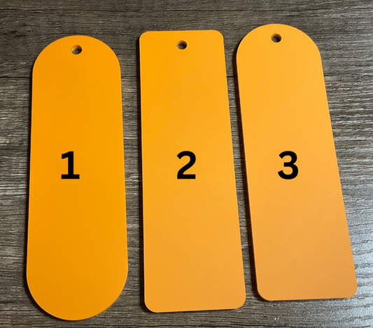 Acrylic Bookmark Blanks -5 Pack Multiple Sizes Available