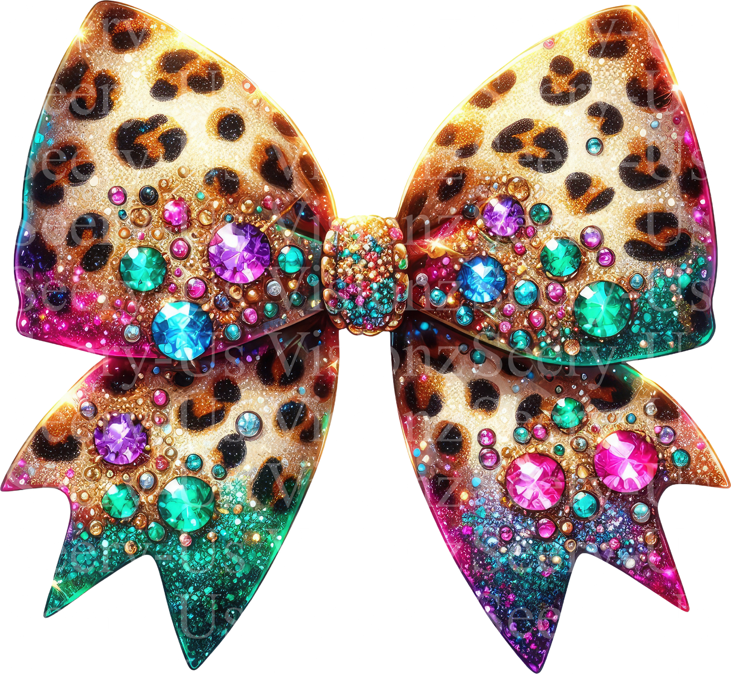 Cheetah Bow #11 w/ ~2" Acrylic Blank
