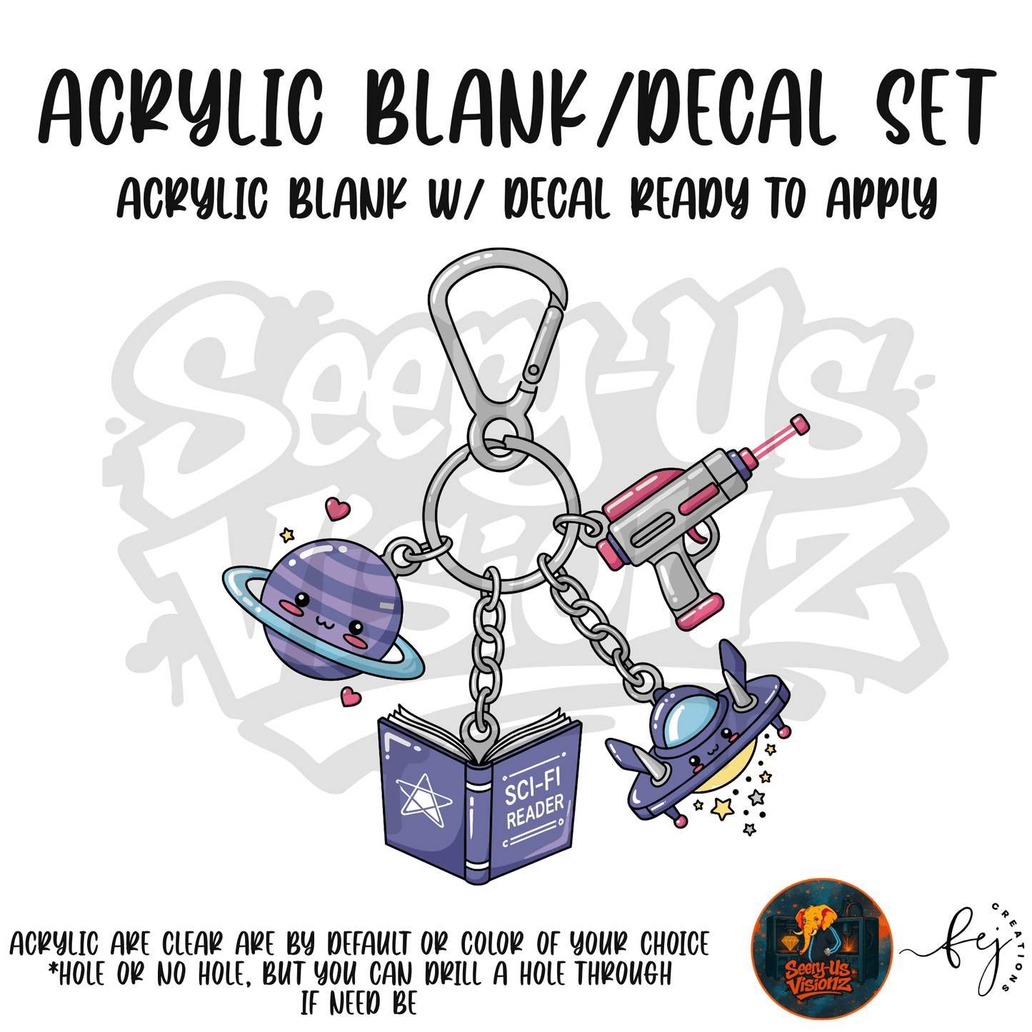 Spacer Charm Set Acrylic & Decal Kit