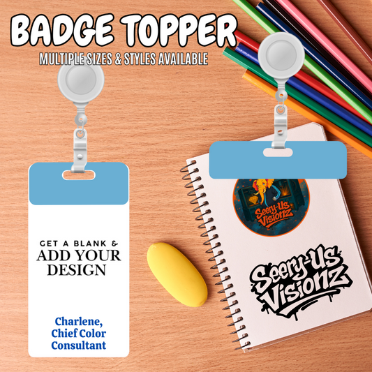 Acrylic Badge Topper Blanks – For ID Tags & More