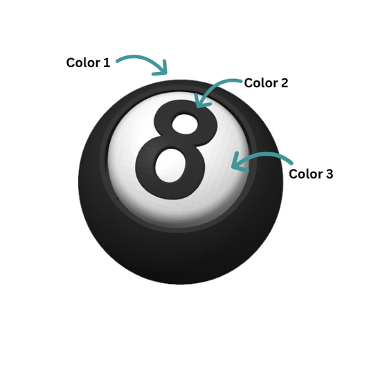 8 Ball Fidget Clicker Keychain