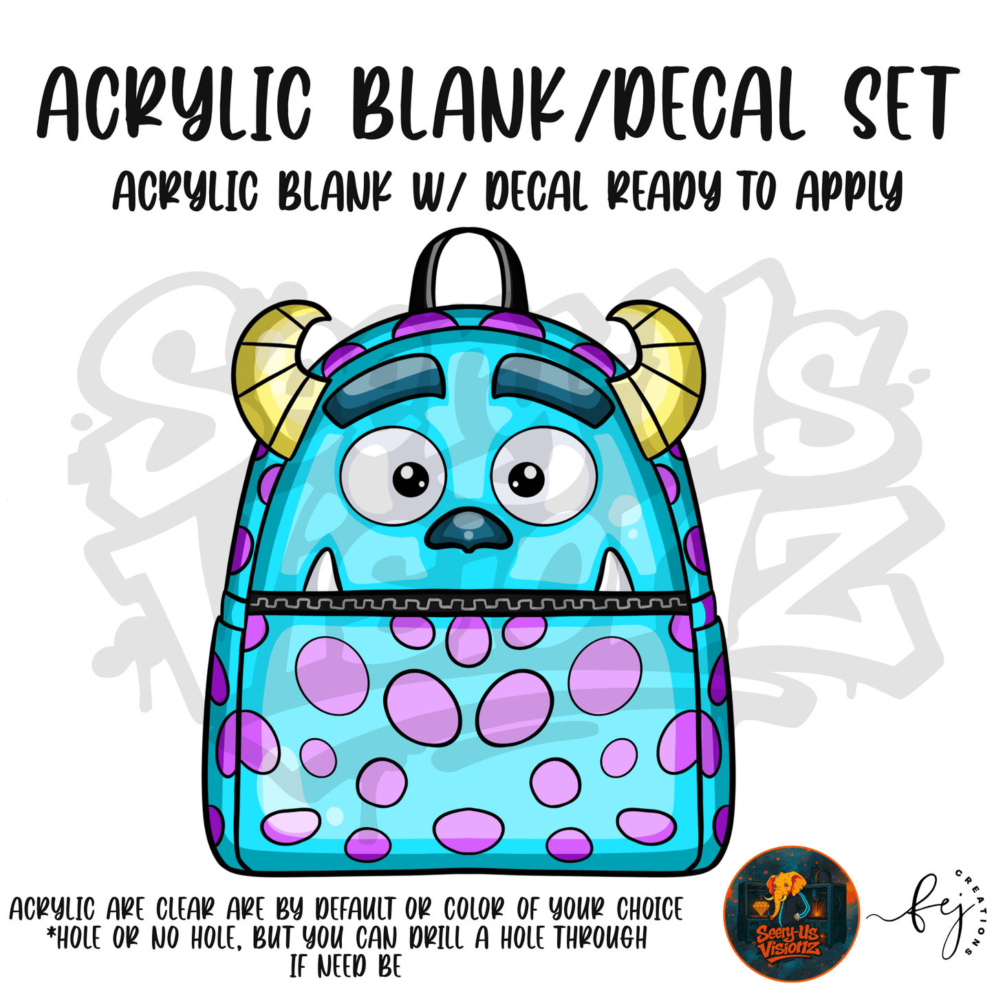 Blue Spotted Monster Pack Acrylic & Decal Kit