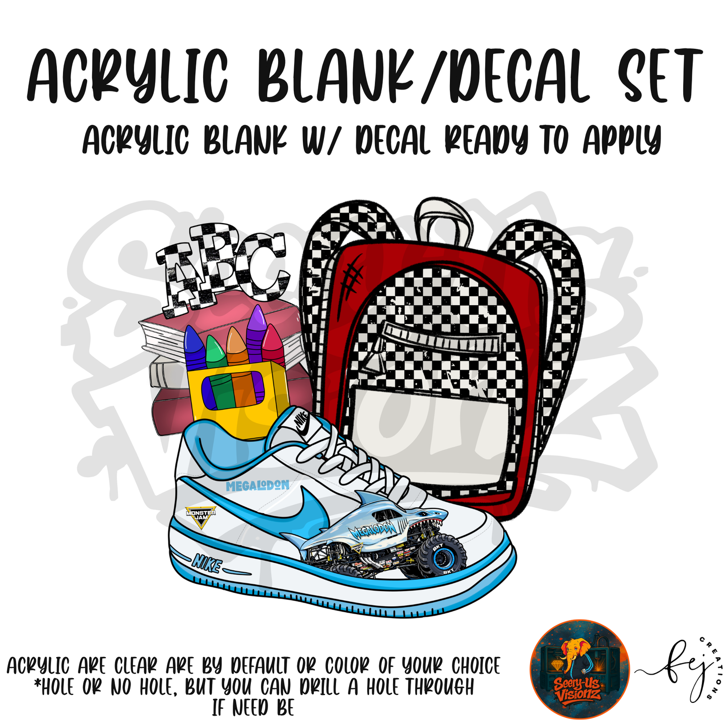 Sneaker & Backpack 5 Acrylic & Decal Kit