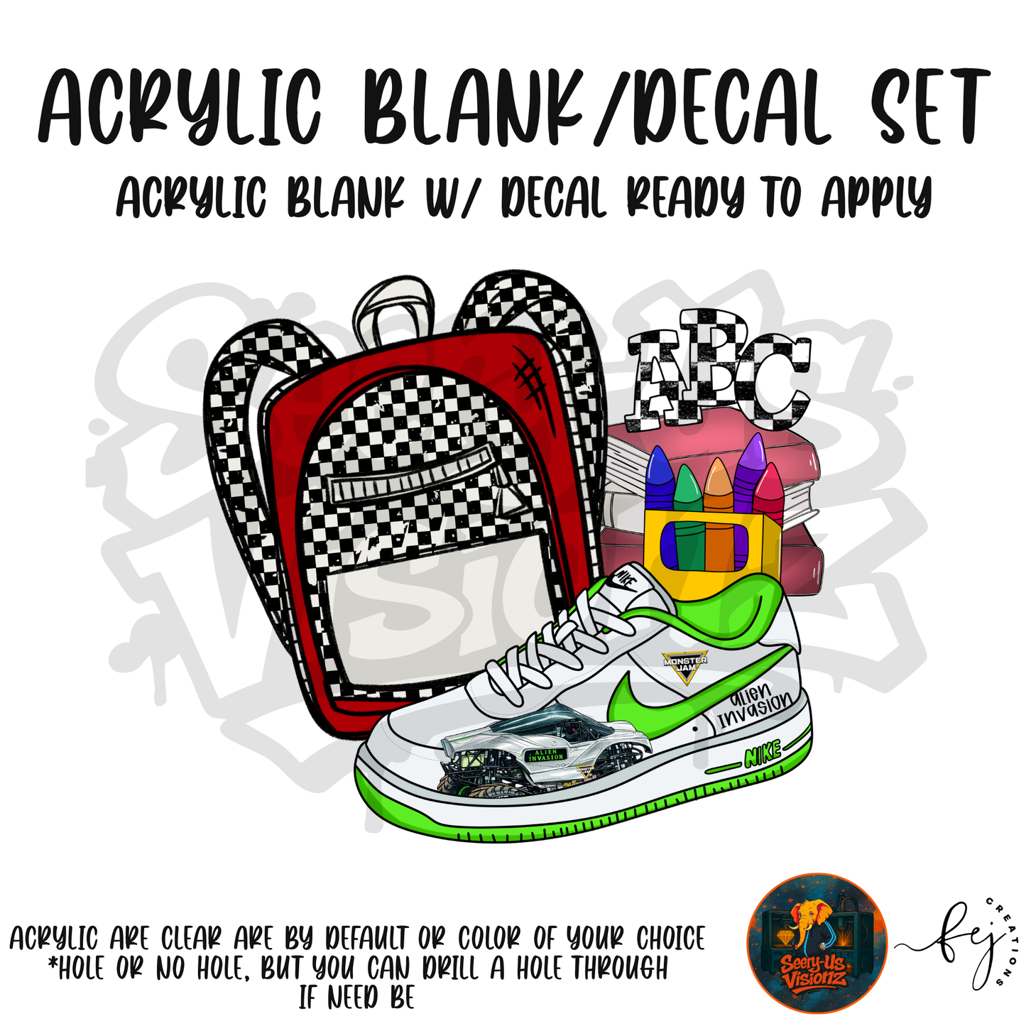 Sneaker & Backpack 8 Acrylic & Decal Kit