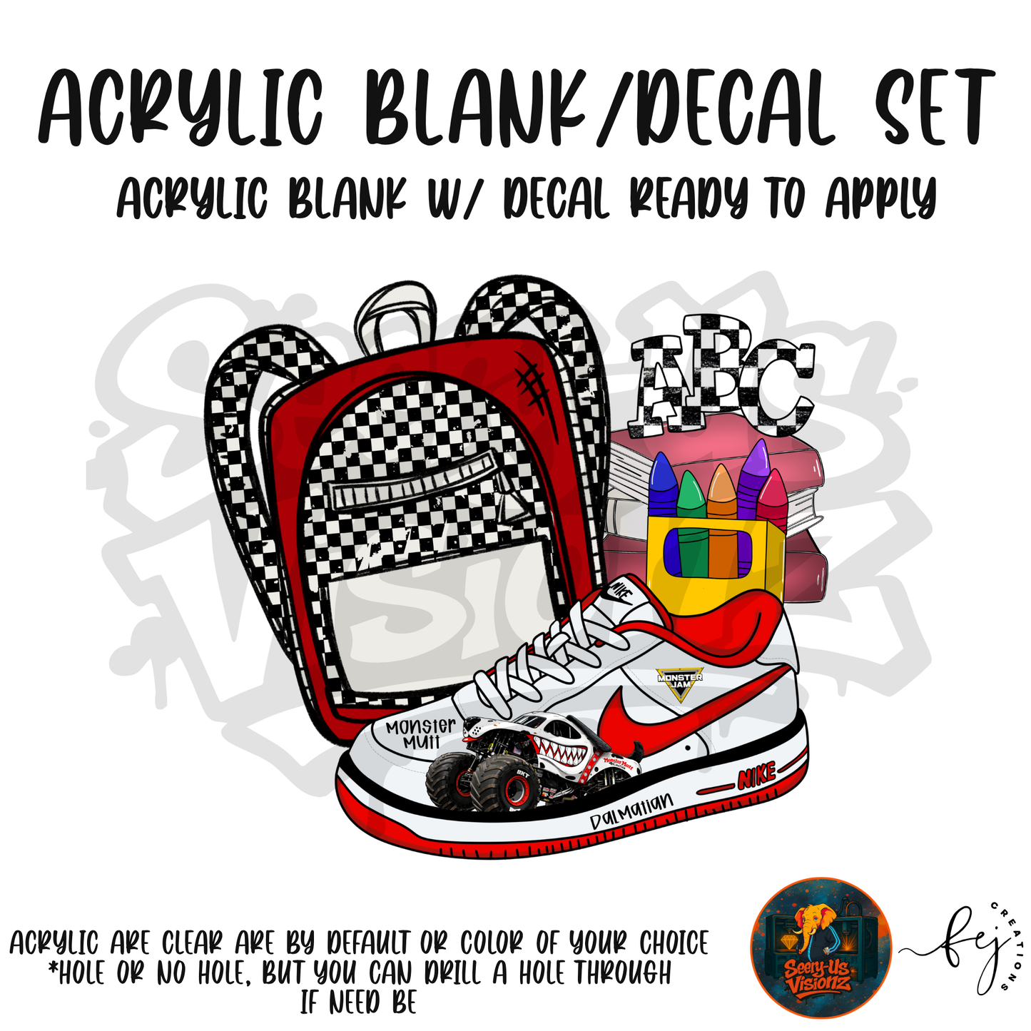 Sneaker & Backpack 9 Acrylic & Decal Kit
