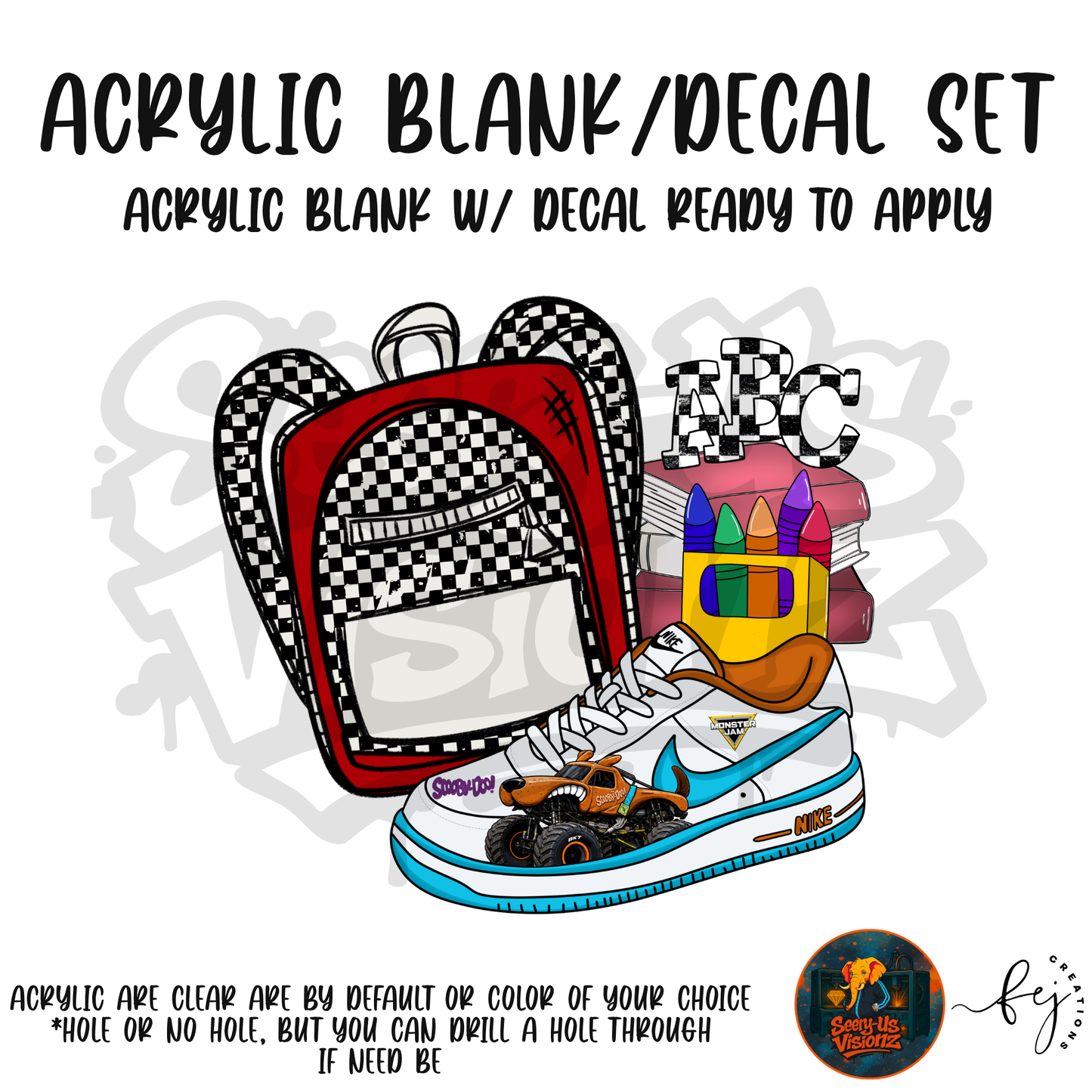 Sneaker & Backpack 10 Acrylic & Decal Kit