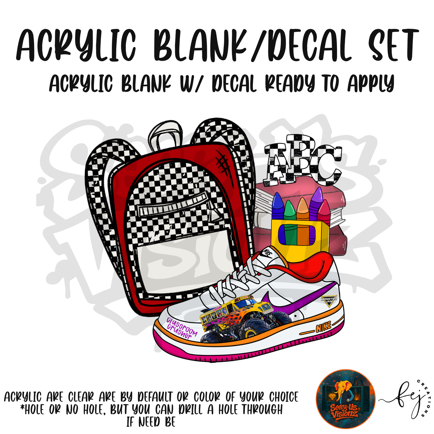 Sneaker & Backpack 11 Acrylic & Decal Kit
