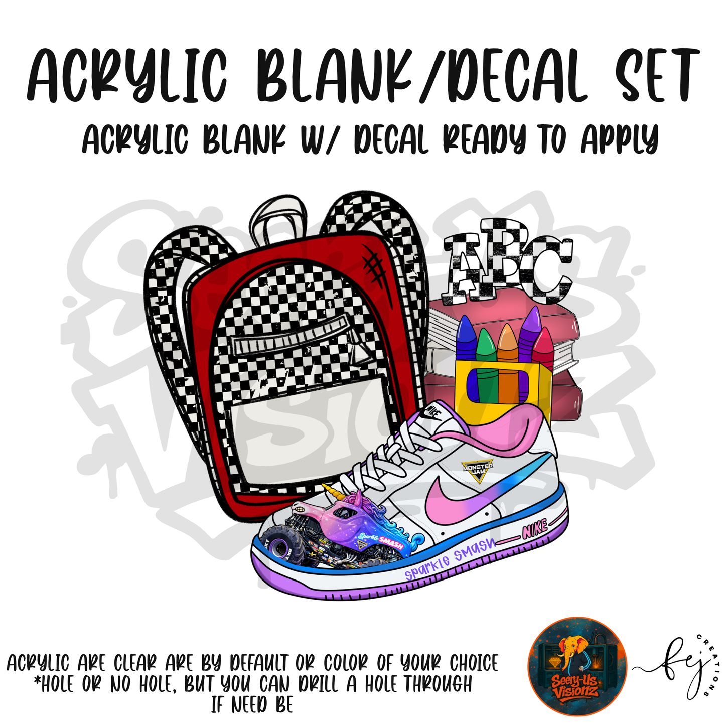 Sneaker & Backpack 13 Acrylic & Decal Kit