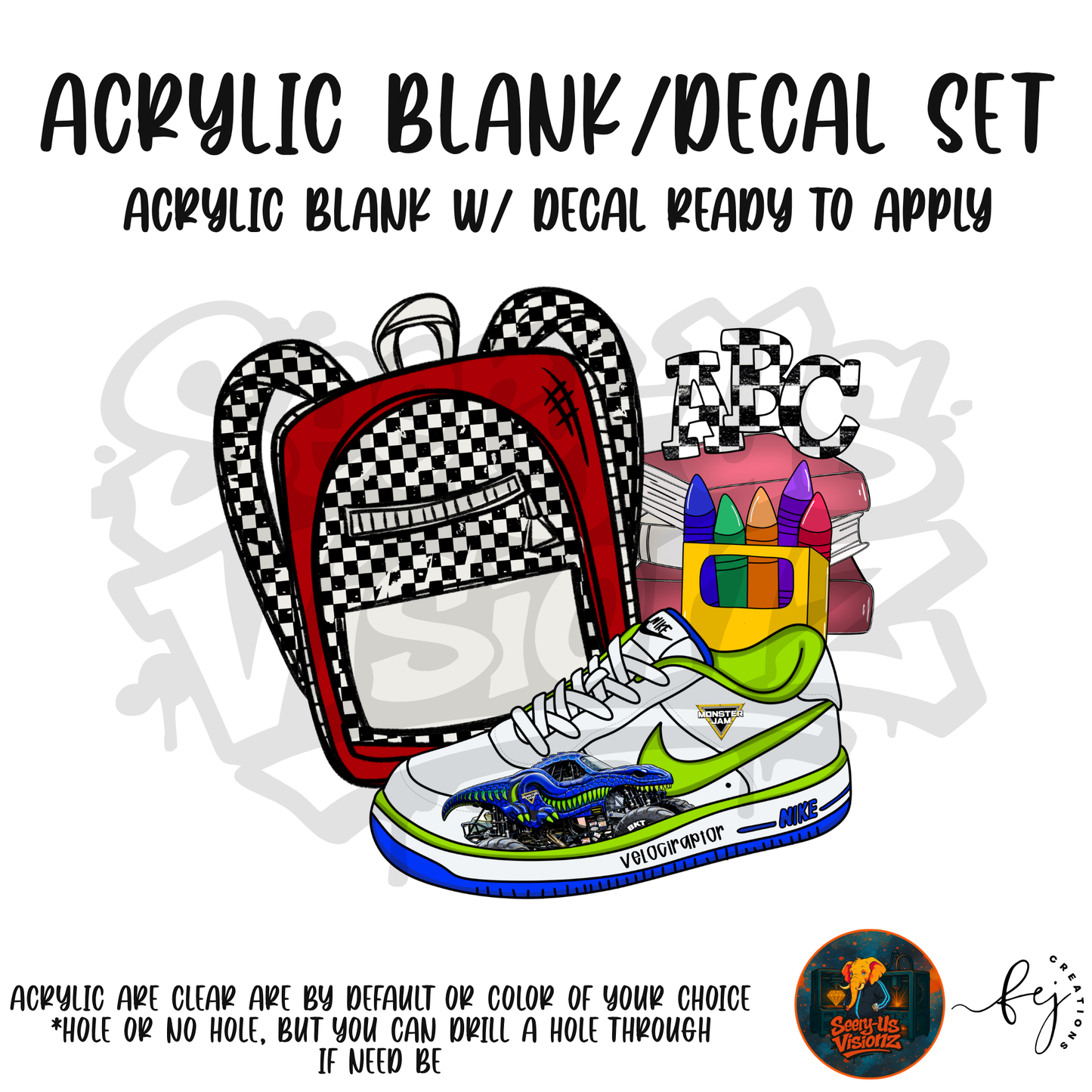 Sneaker & Backpack 14 Acrylic & Decal Kit