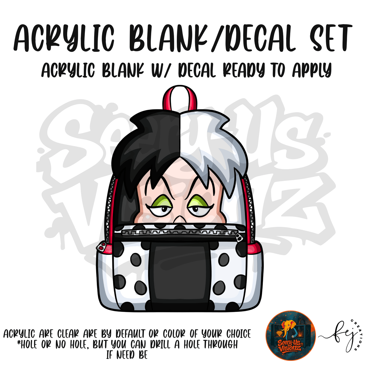 Half And Half Villain Pack Acrylic & Decal Kit
