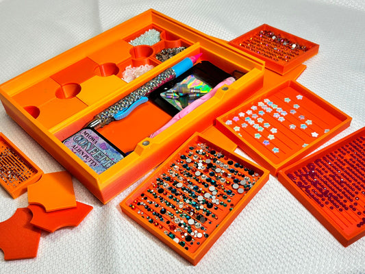 Blanche – Rhinestone/Diamond Drill Trays & Storage Box