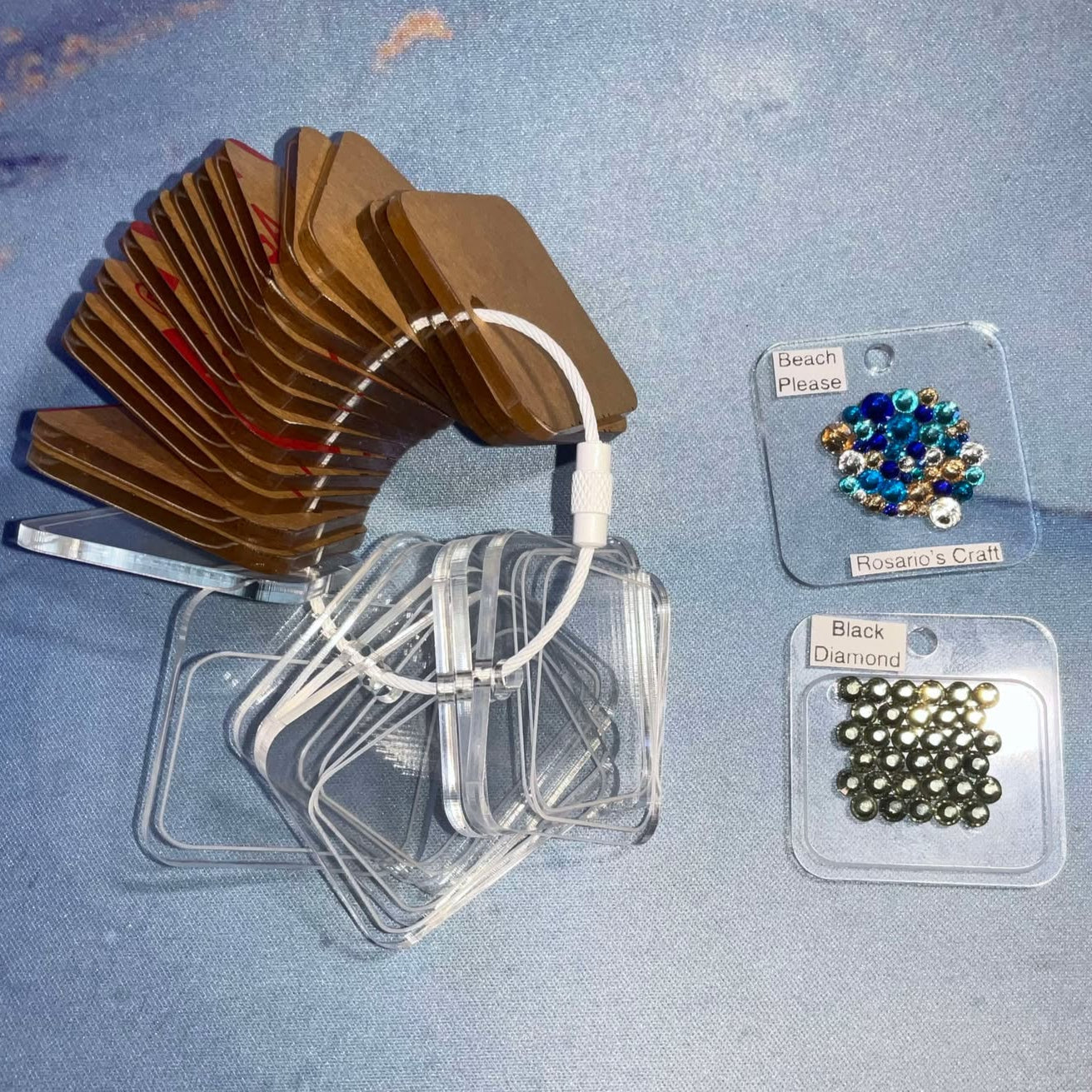 Clear Pack Acrylic Swatch Blanks- Packs of 25