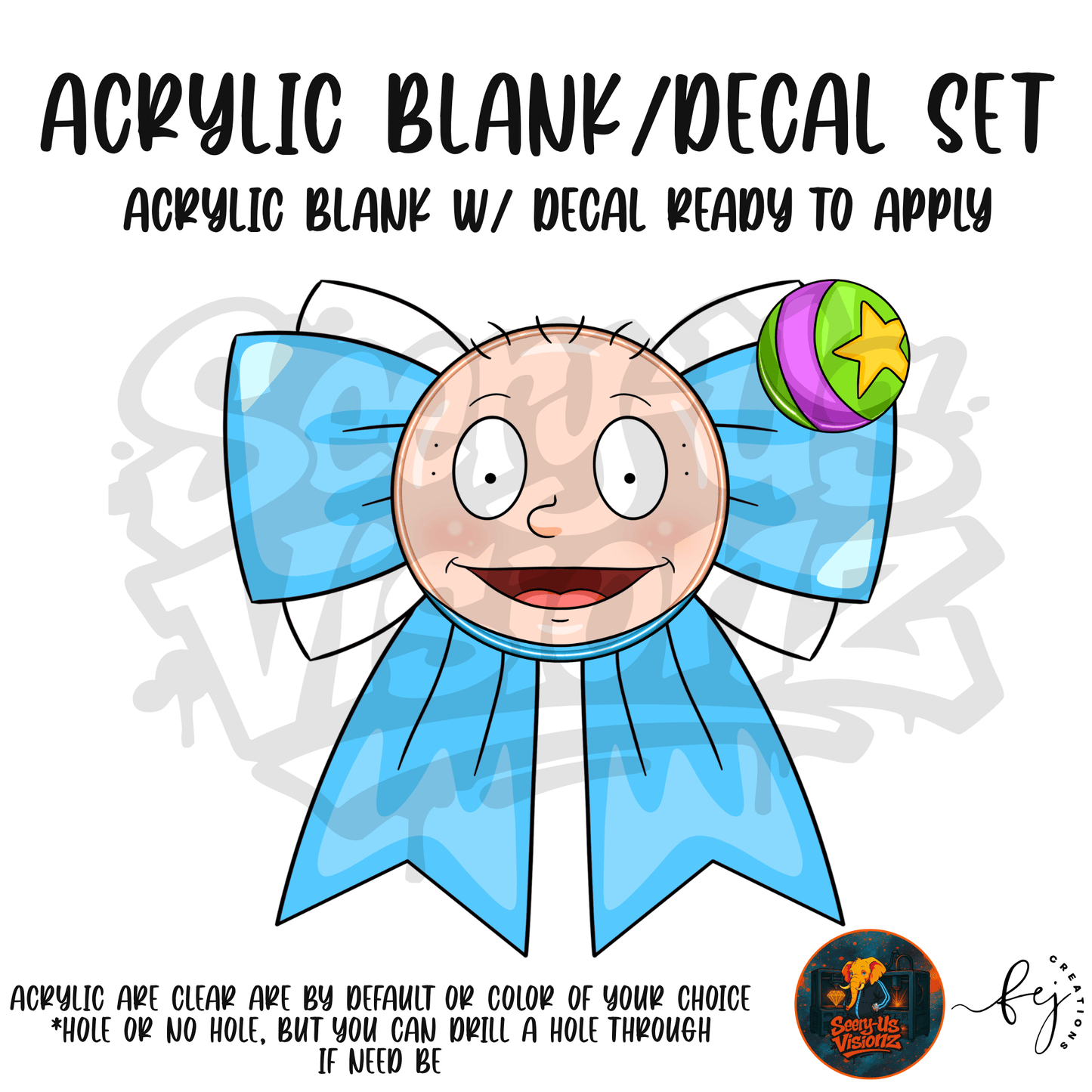 Main Friend Face Bow Acrylic & Decal Kit