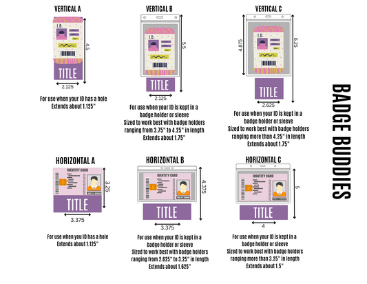 Acrylic Badge Buddy Blanks – Customizable for ID Tags & More (5 Pack)