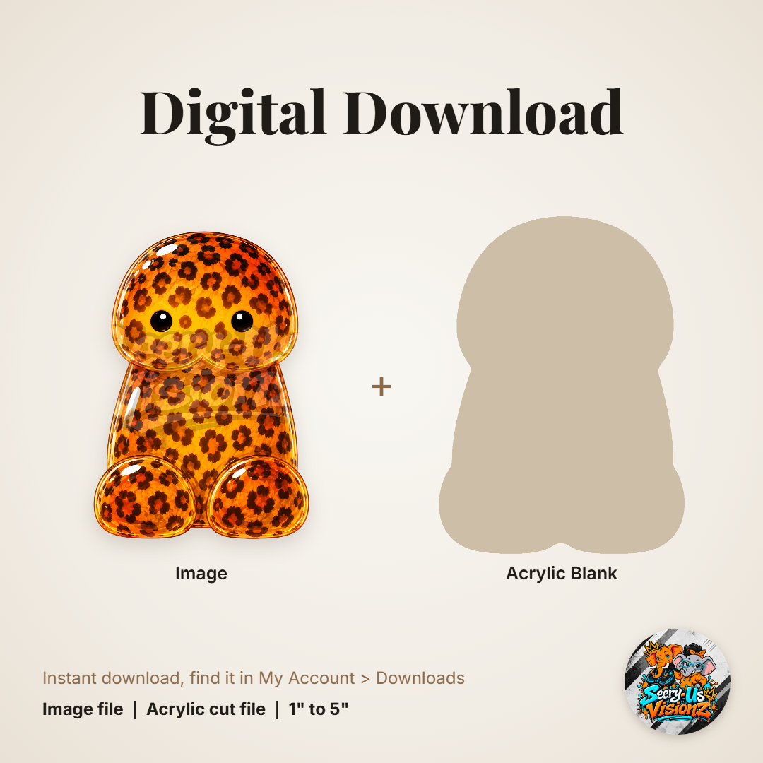 Leopard Jelly acrylic blank and digital download