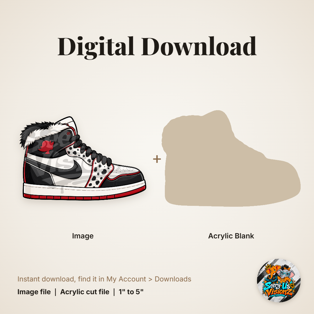 Dalmatian Fur Sneaker acrylic blank and digital download