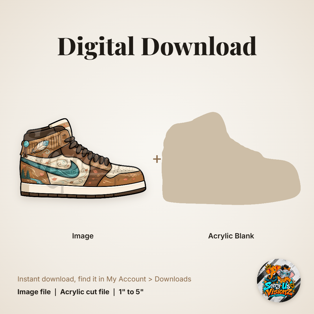 Toy Cowboy Sneaker acrylic blank and digital download