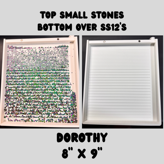 Dorothy – Rhinestone Tray w/ small tray inserts 8" x 9"