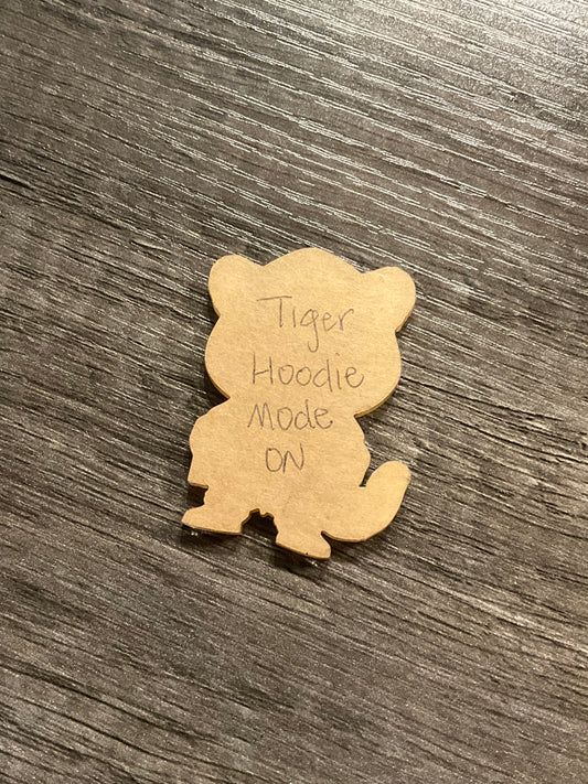Tiger Hoodie Mode- Custom Cut w/ Digital Download- 5 Pack