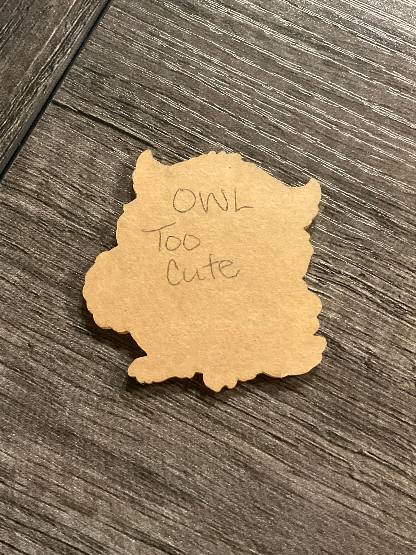 Owl- Too Cute- Custom Cut w/ Digital Download- 5 Pack
