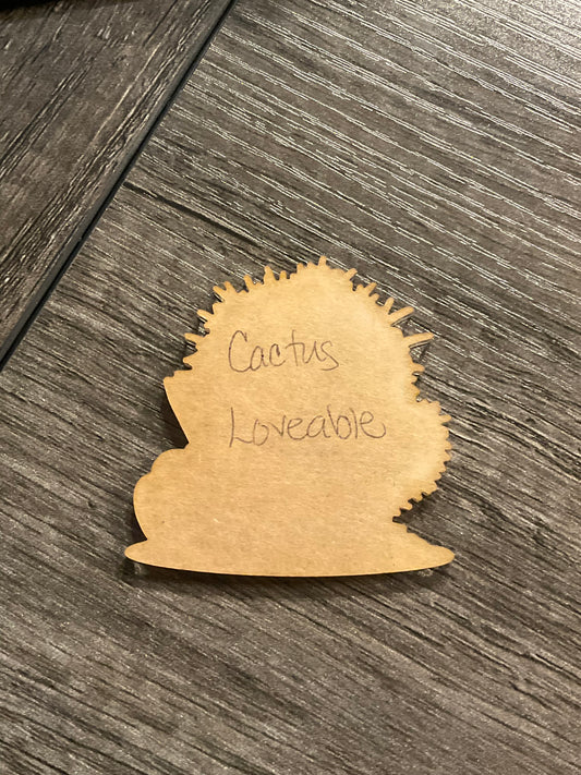 Prickly but Loveable- Custom Cut w/ Digital Download- 5 Pack