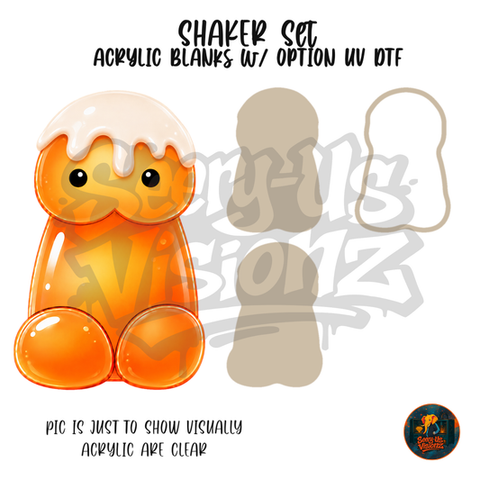 Creamsicle Drip Jelly shaker set acrylic blanks