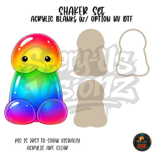Classic Rainbow Jelly shaker set acrylic blanks