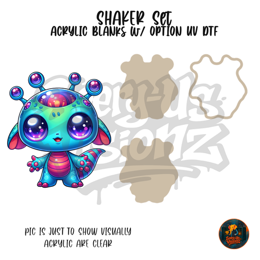 Five Eye Alien shaker set acrylic blanks