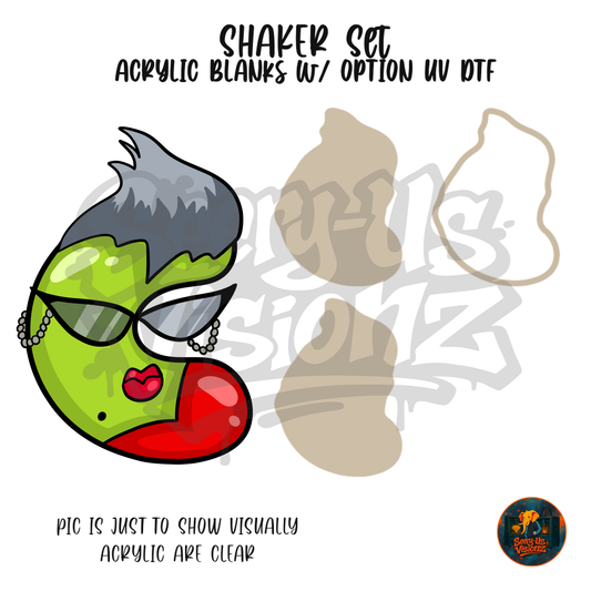 Letter C Sunglasses Diva shaker set acrylic blanks