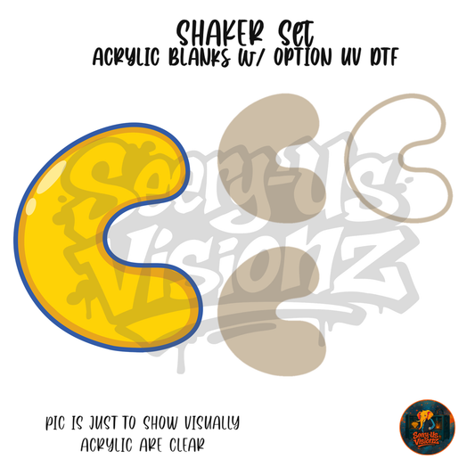 Letter C Yellow Classic shaker set acrylic blanks