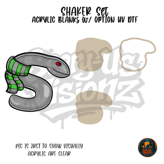 Letter S Scarf Snake shaker set acrylic blanks