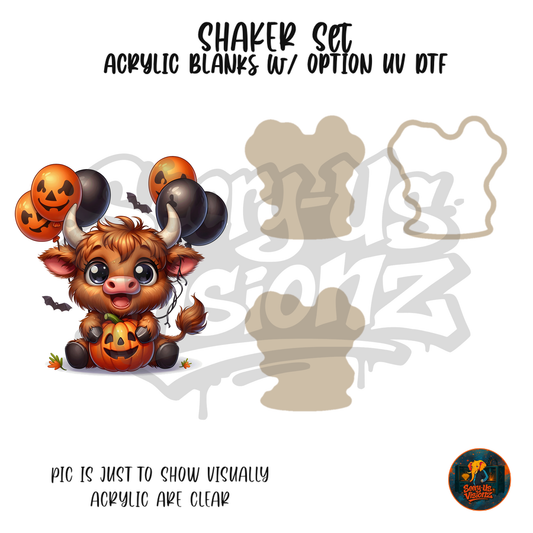 Pumpkin Cow shaker set acrylic blanks