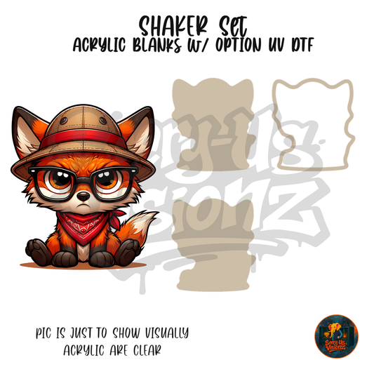 Fox Hat And Bandana shaker set acrylic blanks