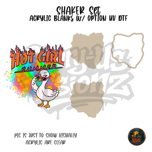 Hot Girl Summer Goose Orange shaker set acrylic blanks