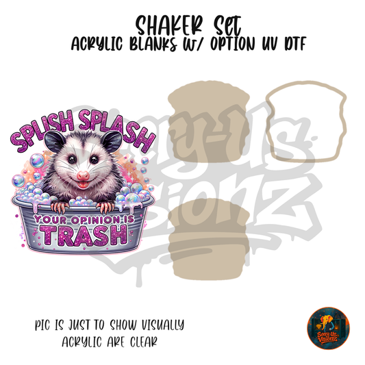 Trash Opinion Possum shaker set acrylic blanks