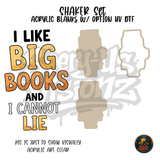 I Like Big Books shaker set acrylic blanks