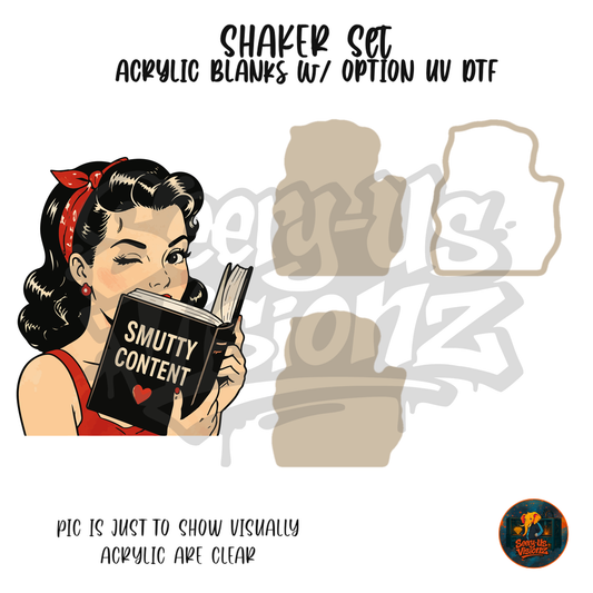 Smutty Content Reader shaker set acrylic blanks