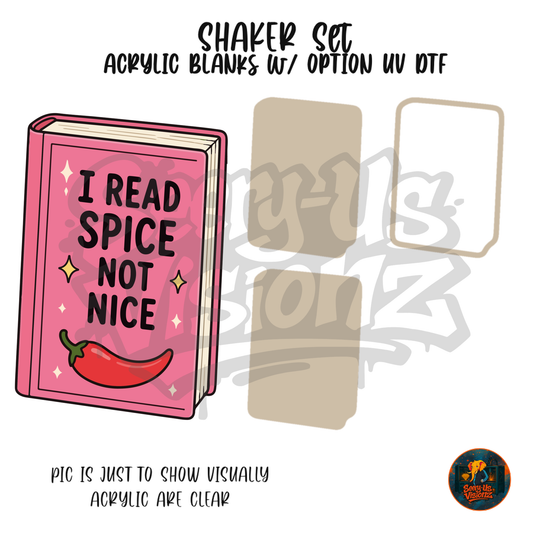Spice Not Nice Book shaker set acrylic blanks