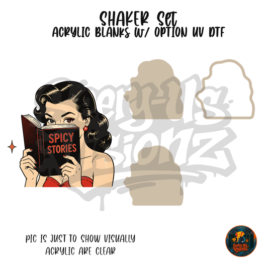 Spicy Stories Reader shaker set acrylic blanks
