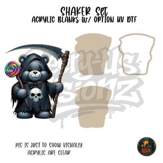 Black Reaper Bear shaker set acrylic blanks
