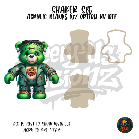 Green Monster Bear shaker set acrylic blanks