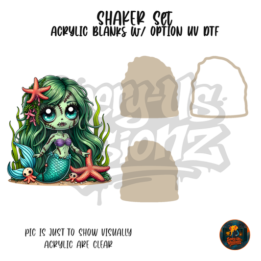 Mermaid Zombie shaker set acrylic blanks