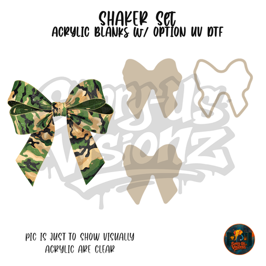 Camo Huntress Bow shaker set acrylic blanks