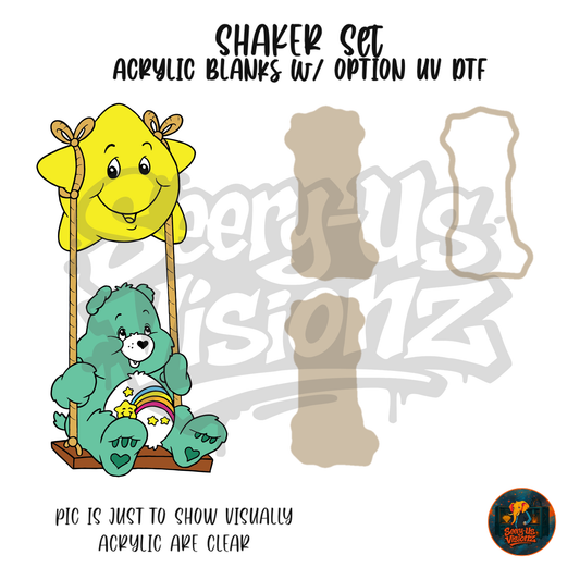 Bear on Swing shaker set acrylic blanks