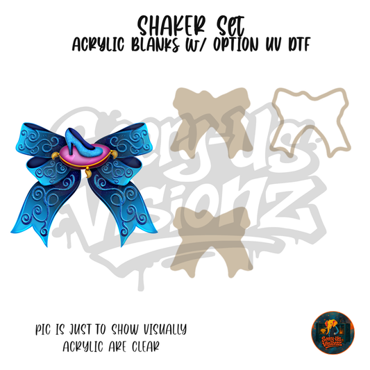 Miss Midnight Bow shaker set acrylic blanks