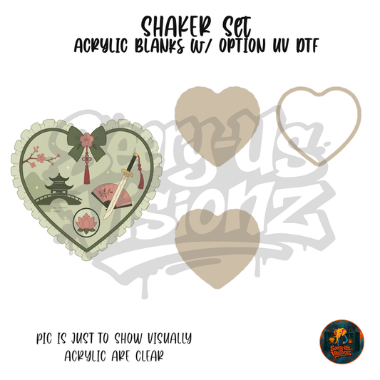 Warrior Heart shaker set acrylic blanks