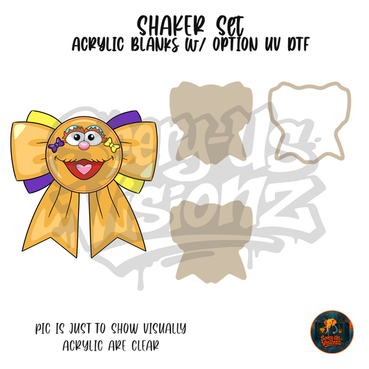 Orange Friend Bow shaker set acrylic blanks