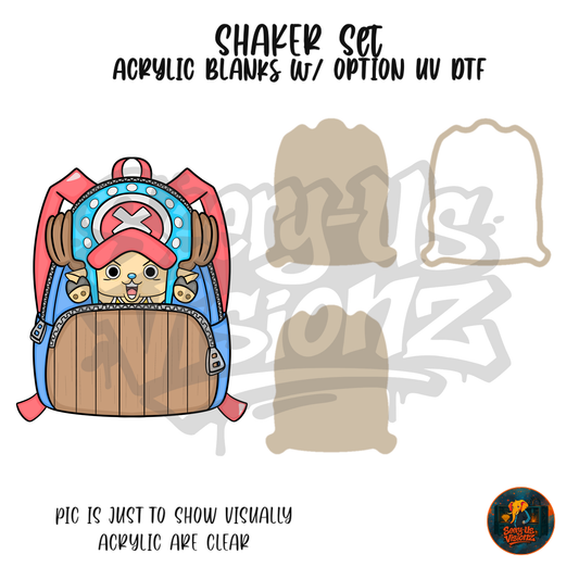 Pirate Straw Hat Backpack shaker set acrylic blanks