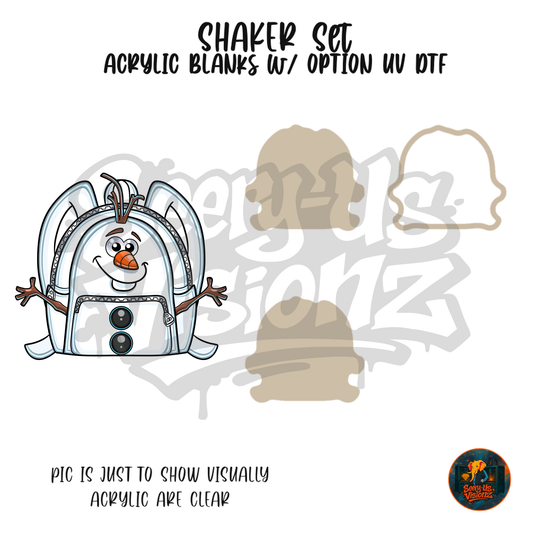 Snow Buddy Backpack shaker set acrylic blanks
